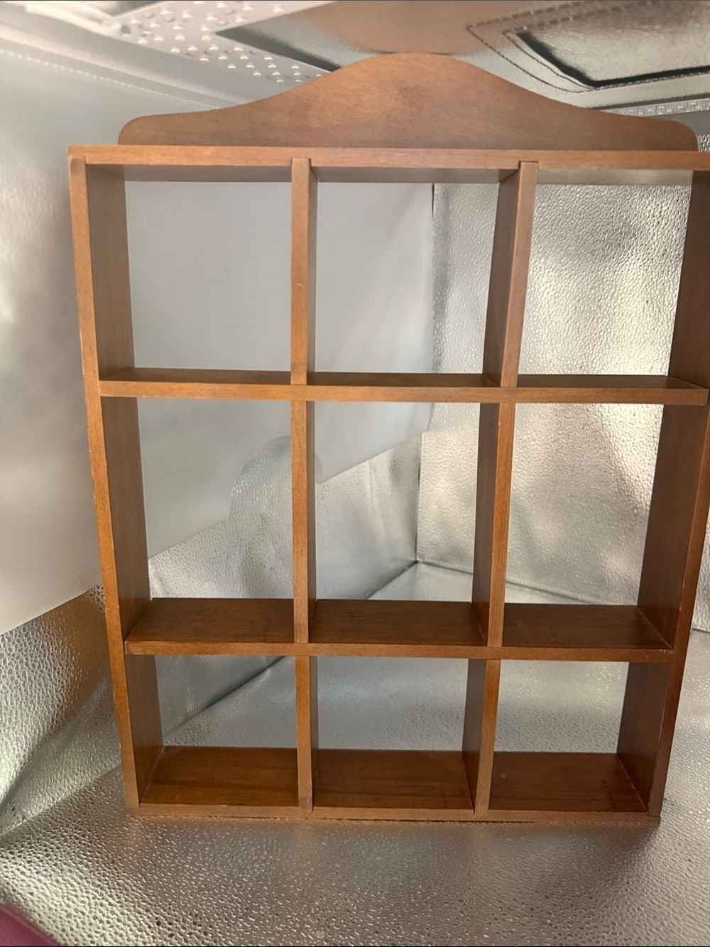 Wooden 9 Cubby Wall Shelf - Brown - Picture 2 of 3